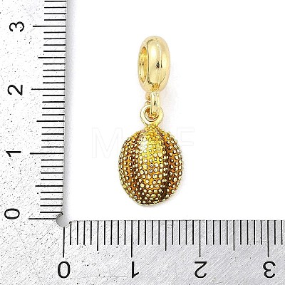 Brass Enamel Fruit European Dangle Charms KK-Z090-08G-07-1