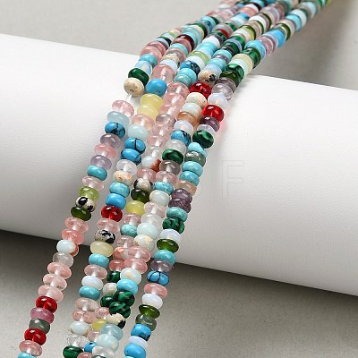 Natural & Synthetic Mixed Gemstone Beads Strands G-K343-C42-01-1