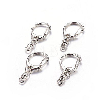 Zinc Alloy Keychain Clasp Findings X-E546-1-1-1