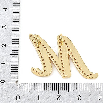 Brass Micro Pave Clear Cubic Zirconia Pendants CU-CBA8481-01G-M-1