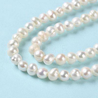 Natural Cultured Freshwater Pearl Beads Strands PEAR-E018-56-1