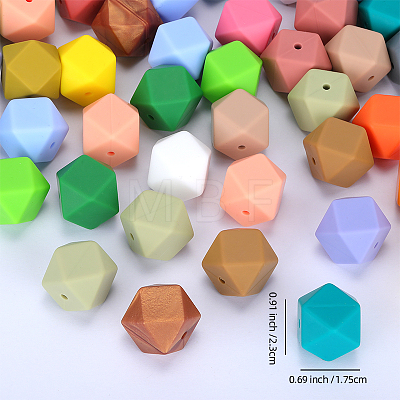 Hexagonal Silicone Beads SI-JX0020A-60-1