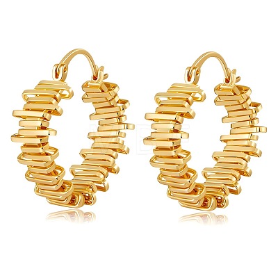 Brass Hoop Earrings for Women WGB6F4D-01-1