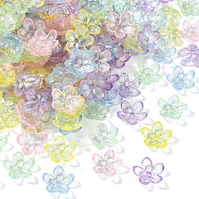 300Pcs Transparent Acrylic Beads TACR-CJ0001-48-1