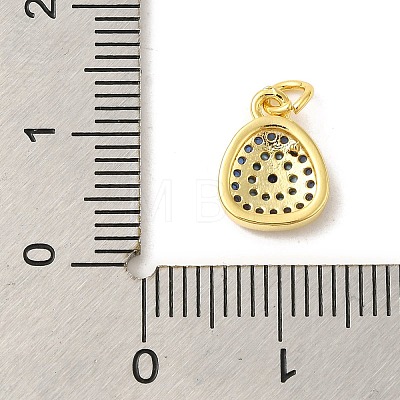 Real 18K Gold Plated Rack Plating Brass Micro Pave Cubic Zirconia Pendants Charms KK-S396-01K-1