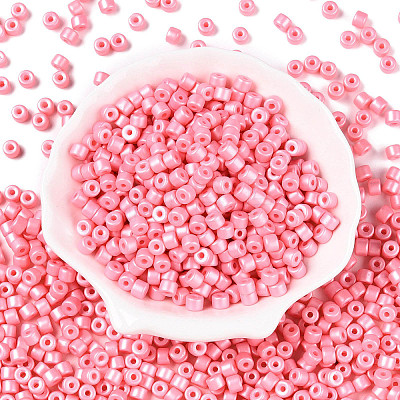 Baking Paint Pearlized Glass Seed Beads SEED-T008-03I-1