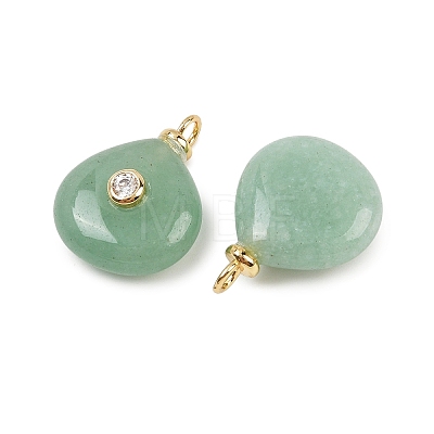 Natural Green Aventurine Pendants KK-B157-42E-06-1