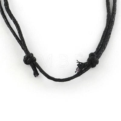 Waxed Cotton Cord Necklace Making NJEW-R186-03-1