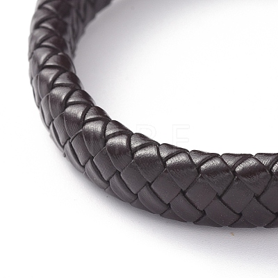 Unisex Leather Cord Weave Bracelets BJEW-JB04893-05-1