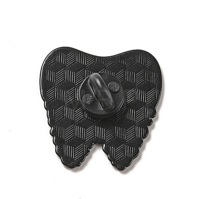 Black Zinc Alloy Brooches JEWB-Z022-01B-1