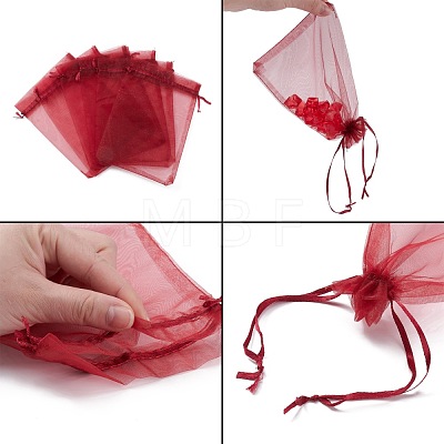 Organza Gift Bags with Drawstring OP-R016-13x18cm-03-1