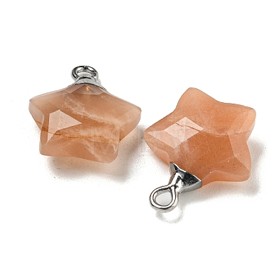 Natural Sunstone Pendants G-P540-01P-09-1