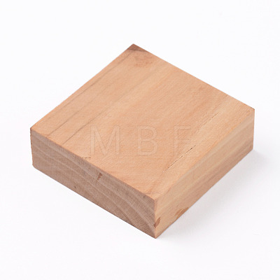 Square Wooden Pieces for Wood Jewelry Ring Making WOOD-WH0101-29G-1