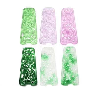 Dyed Natural Quartz Carved Pendants GG-CBA0022-08-1