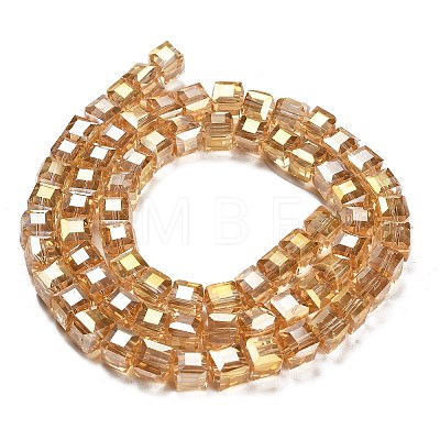 Electroplate Glass Beads Strands LS-EGLA-D018-8x8mm-49-1