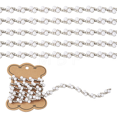 Alloy & Crystal Rhinestone & Plastic Pearl Bead Chains LCHA-TA0001-01-1