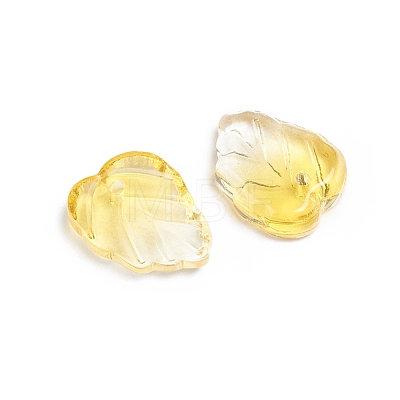Two-Tone Transparent Glass Charms X-GLAA-H016-15J-1
