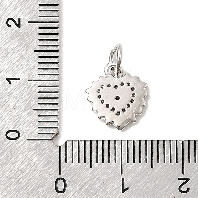 Brass Micro Pave Cubic Zirconia Charms KK-C139-25A-P-1