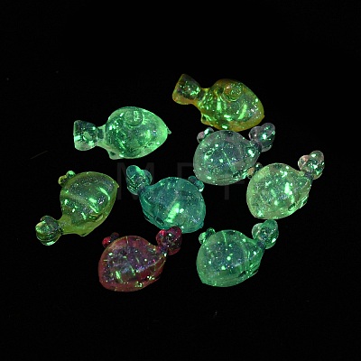 Transparent Luminous Acrylic Beads MACR-D024-37-1