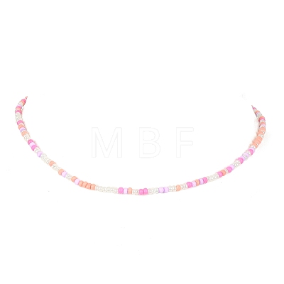 Glass Seed Beaded Necklace NJEW-JN04360-1