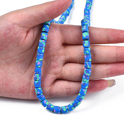 Handmade Polymer Clay Bead Strands X-CLAY-T020-10F-1