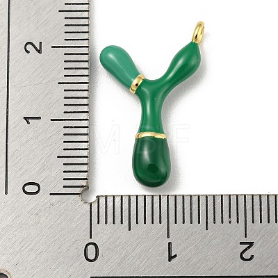 Brass Enamel Pendants KK-E093-03G-Y-1