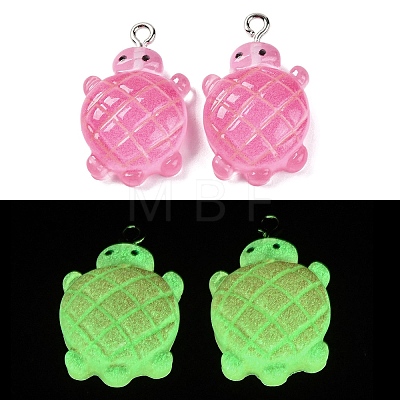 Gradient Color & Luminous Opaque Resin Pendants RESI-S011-01E-1