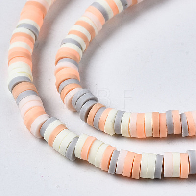 Handmade Polymer Clay Beads Strands CLAY-R089-4mm-108-1