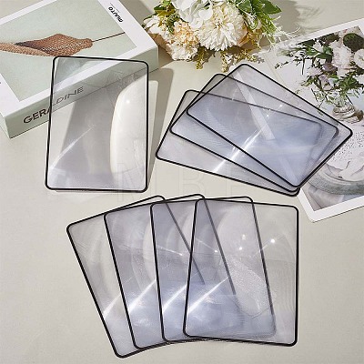 8Pcs PVC Page Magnifying Bookmarks AJEW-SP0002-33-1