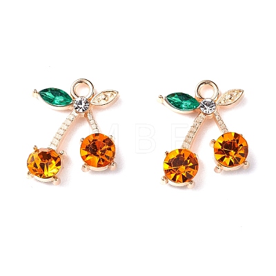 Alloy Rhinestone Pendants ALRI-WH0005-12E-1