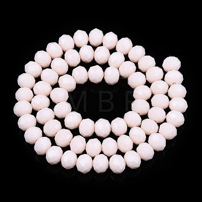 Opaque Solid Color Glass Beads Strands EGLA-A034-P6mm-D33-1