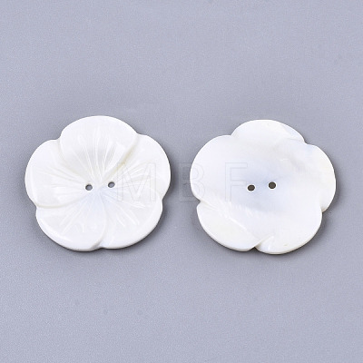 2-Hole Freshwater Shell Buttons SSHEL-R049-05-1