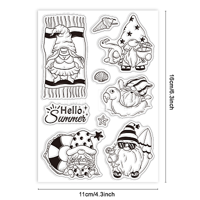 Custom Summer Theme PVC Plastic Clear Stamps DIY-WH0631-0015-1