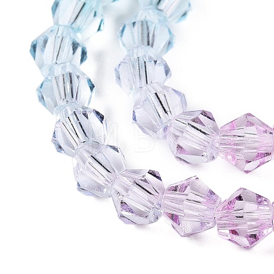 Gradient Color Baking Paint Glass Bead Strands X1-DGLA-A039-T4mm-A05-1