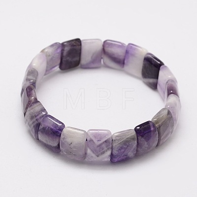 Faceted Natural & Synthetic Mixed Stone Beads Stretch Bracelets BJEW-E289-C-1