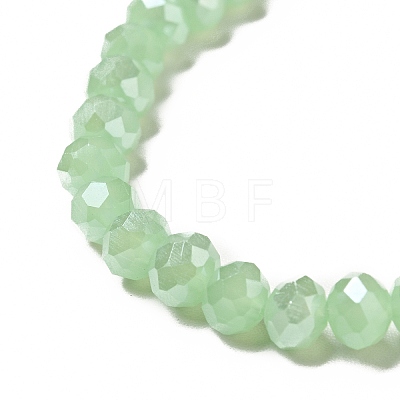 Electroplate Imitation Jade Glass Rondelle Beads Strands EGLA-F050B-02AB-1