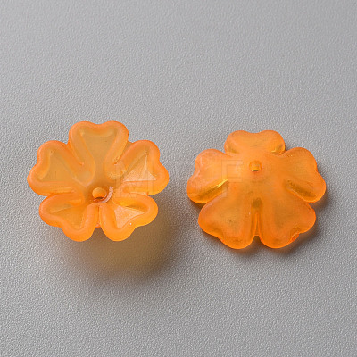 Transparent Frosted Acrylic Bead Caps MACR-S371-04A-725-1