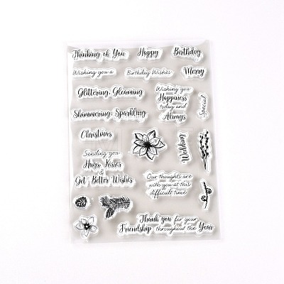 TPR Word Pattern Clear Stamps DIY-SZC0003-24-1