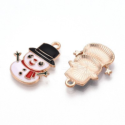 Christmas Theme Alloy Enamel Pendants ENAM-N056-403F-1