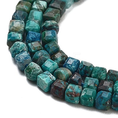 Natural Chrysocolla and Lapis Lazuli Beads Strands G-H042-B39-01-1