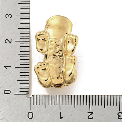 Brass Beads ZIRC-P119-11G-1