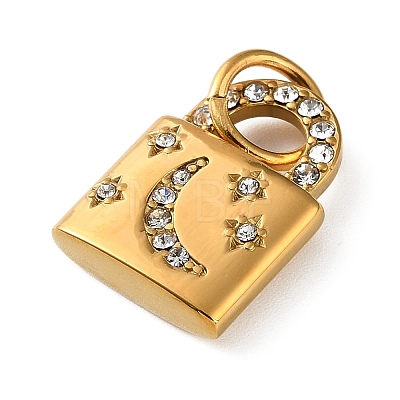 304 Stainless Steel Rhinestone Pendants RB-CBA324D-01G-04-1