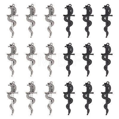 Unicraftale 40Pcs 2 Colors Alloy Pendants FIND-UN0001-77-1