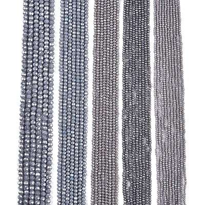 Electroplate Glass Beads Strands EGLA-A044-P1mm-A10-1