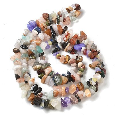 Natural & Synthetic Gemstone Chip Bead Strands G-M205-21-1