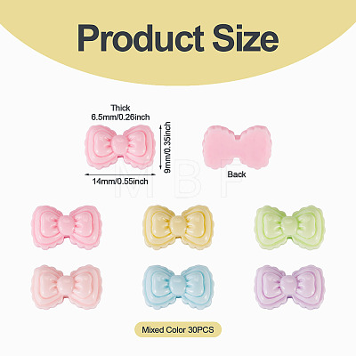 30Pcs Opaque Resin Decoden Cabochons RESI-TADJ0001-13B-1