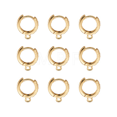 Eco-Friendly Brass Earring Hoops Findings KK-TA0007-40-1