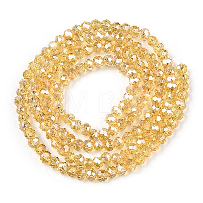 Electroplate Glass Beads Strands EGLA-A034-T3mm-A01-1