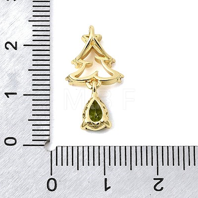 Brass Micro Pave Cubic Zirconia Pendants KK-L258-01G-C02-1