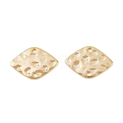 Brass Textured Geometric Connector Charms KK-B137-10G-02-1